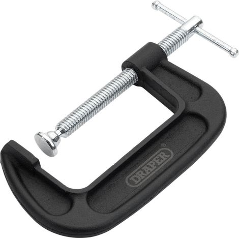 Heavy Duty G-Clamp 100mm by Draper - Professional Grade Heavy Duty Clamp for Woodworking and Metalworking Tasks