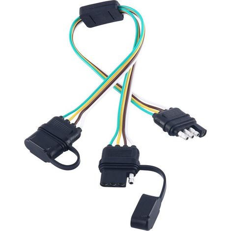 Per spine americane a 4 pin, sdoppiate in due prese a 4 pin. Lunghezza totale della spina sdoppiatrice a 4 pin: 17,5 pollici. Connessione per rimorchio. (1/5)