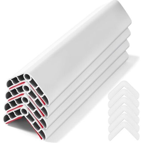 Lot de 4 protections, pièces, soupe, bords tranchants, 1 long, blanc (1/5)