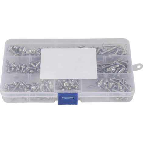 220-teiliges Set M3 M4 M5 304 Edelstahl-Linsenkopf-Kreuzschneidschrauben