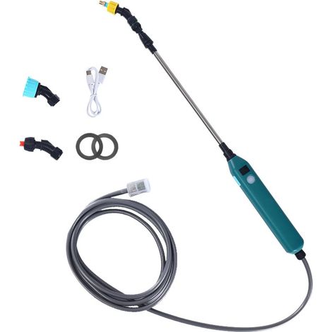 1 pulvérisateur électrique, bouteille 5 L avec indicateur de niveau, filtre intégré, rallonge télescopique, pour jardin et plantes (1/5)