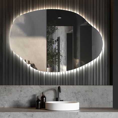Miroir lumineux de salle de bain 74x54 cm – Éclairage LED blanc froid 7000K – Épaisseur 31 mm – Durée de vie jusqu'à 15 000 h - OBK221 (1/5)