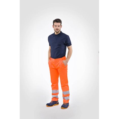 PANTAL�N DE ALTA VISIBILIDAD NARANJA TALLA L