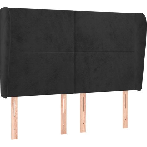 Maison Exclusive - Kopfteil mit Ohren Schwarz 147x23x118/128 cm S