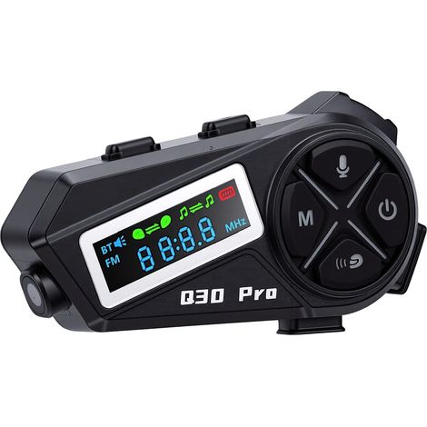 Casque de Communication Bluetooth pour Moto, avec écran LED, Son HiFi, Suppression du Bruit, Partage de Musique, Batterie 18H, IPX6, pour Conduite (1/5)
