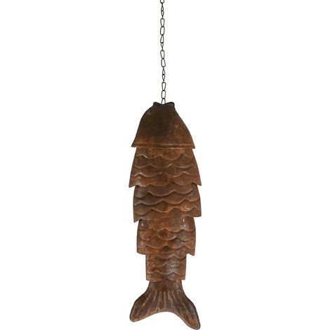 Signes Grimalt Hängende Fischvasen und Kerzenhalter Braun 28x9x4cm - Einzigartiges und vielseitiges Design