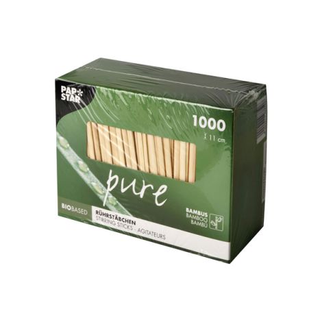 Agitateur en bambou longueur 11 cm - Boîte de 1000 (1/5)