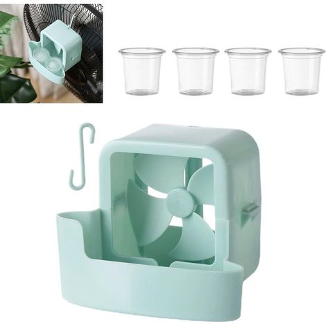 Refroidisseur Ventilateur De Sol Avec Glacon, Porte Glace Suspendu Pour Ventilateur, Ventilateurs De Refroidissement Brume D'adaptateur, Rafraîchisseur D'air Sans Perçage (1/5)