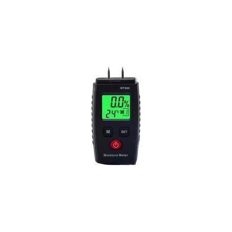 Détecteur d'humidité à broche – 3 modes de mesure – Écran LCD rétroéclairé – Précision ± 2,0 % pour bois et matériaux de construction (1/2)