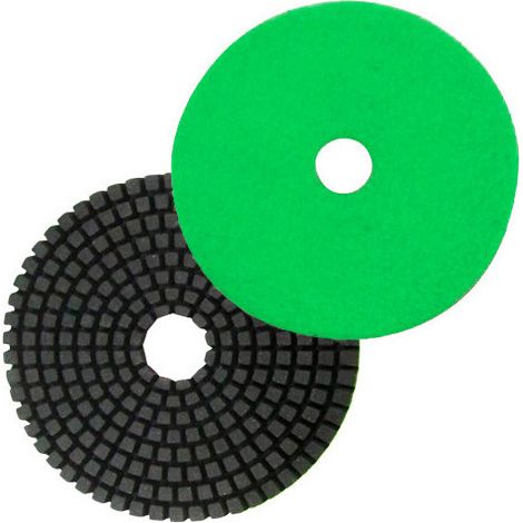 Pad de polissage diamanté à eau auto-agrippant D.125 mm x Gr. 800 - Granit, marbre, pierre naturelle - Diamwood (1/2)