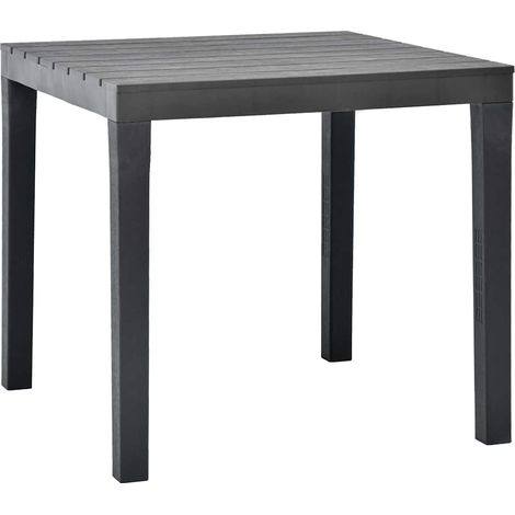 vidaXL Tavolo da Giardino Antracite 78x78x72 cm in Plastica (1/5)