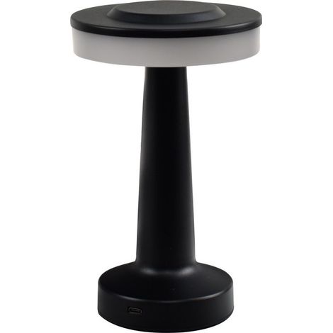 Lamp of office LED without wire, black mat, 12,5 x 12,5 x 20,5 cm, 1 part, 2 W, 3 tons, lamp portable without wire with sensor touchscreen (1/5)