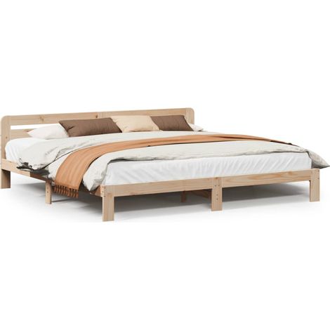 Maison Exclusive - Massivholzbett ohne Matratze 180x200 Kiefernho