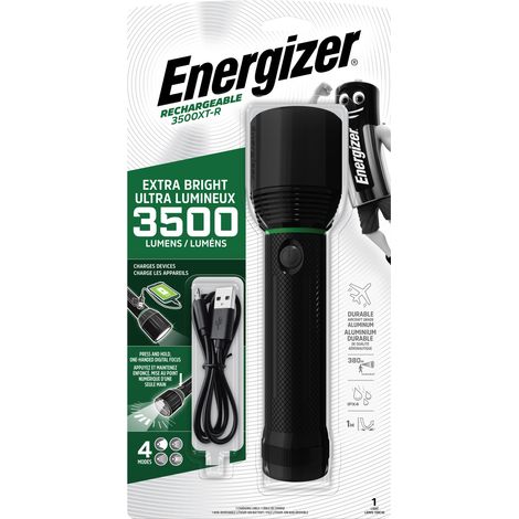 Energizer Taschenlampe 3500XT-R wiederaufladbar inkl. USB Kabel schwarz (1/3)