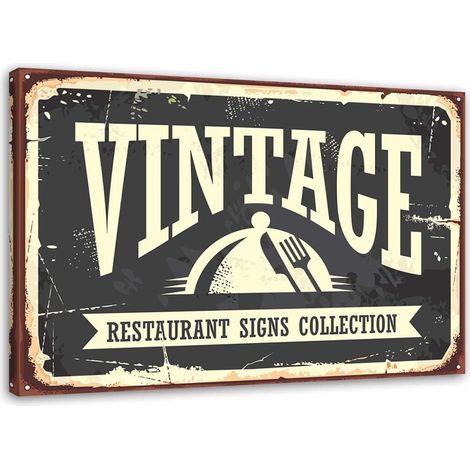 Cadre déco Panneau Vintage Retro 60x40 (1/5)