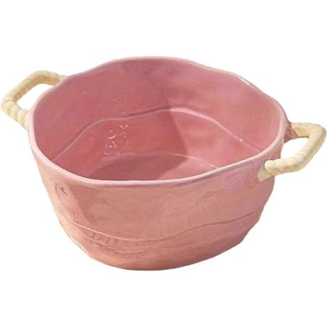 Bol à soupe Cerc mignon à double anse pour la maison, bol à nouilles instantanées, bol à plats épicés, bol à fruits, bol à yaourt pour filles (1/5)