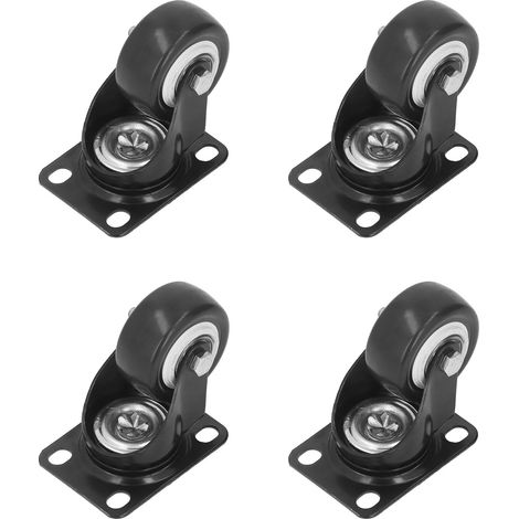 Lot de 4 roulettes universelles en PVC résistant à l'usure, durables et très robustes, pour un gain de temps et une durabilité accrues. (1/5)