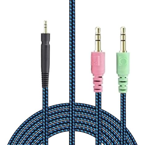 MIMOSON-Replacement UNP PC Cable for Sennheise Game One GSP350 GSP500 GSP600 GSP670 Gaming Headphones Long Lasting (1/3)