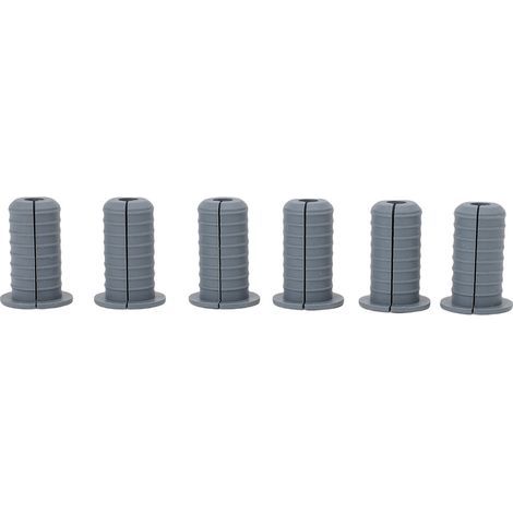 Gaine passe-mur caoutchouc Ø7mm Gris Lot de 6 (1/5)