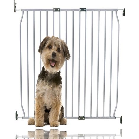 Bettacare Eco Screw Fit Pet Gate, Grey, 90cm - 100cm, Screw Fitted Dog Gate, Safety Gate for Puppy