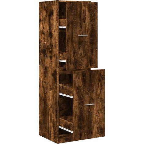Maison Exclusive - Armadietto da Farmacia Rovere Fumo 40x41x144,5 cm in Truciolato