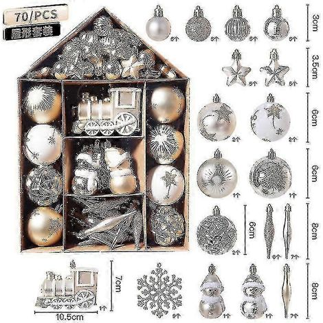 Ensemble de 70 boules de Noël dorées pour sapin (1/4)