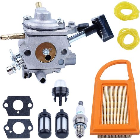 Kit joint de filtre carburateur pour Stihl BR500 BR550 BR600 souffleur feuilles poire d'amorçage, carburateur, filtre à air, poire d'amorçage, bougie, joint de carburateur, filtre à carburant (1/5)