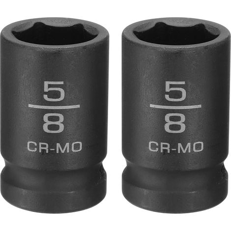 2Pcs Douille À Choc 5/8" Douille 1/2" Entraînement Carré 38mm L (1/5)