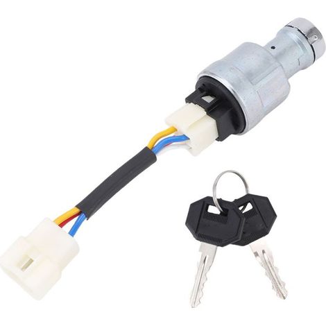 Contacteur allumage universel inox étanche – Avec clé – Pour tracteur, chariot et engin chantier (1/5)