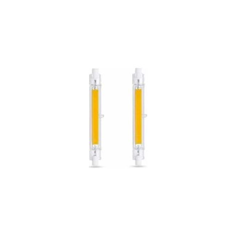 R7S LED-Lampe, 118 mm, 10 W, Kaltweiß 6000 K, 1000 lm, R7S J118 80 W, entspricht 100 W Halogenlampe, dimmbar, schlanke 118 mm R7S COB LED-Lampe für Wand-/Stehlampen, 2er-Pack – Crezuo (1/4)
