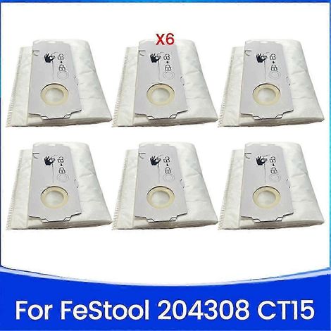 Lot de 6 sacs à poussière filtrants 204308 CT Mini/Midi -2/5 pour aspirateur CT 15 (accessoire) (1/5)