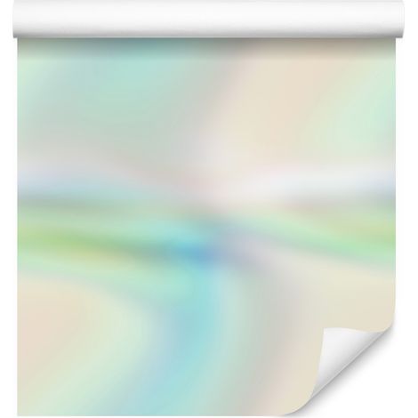 Carta da parati con sfondo sfumato verde menta e bianco per soggiorno e camera da letto, 50x1000 cm. (1/5)