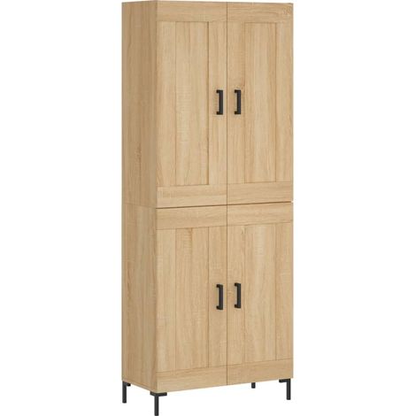 Buffet,Bahut,Meuble de Rangement haut Chêne sonoma 69,5x34x180 cm Bois d'ingénierie CFW54663 (1/5)