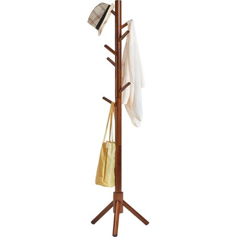 Portemanteau,Portant à Vêtements en Bois,Marron RF-1195 (1/5)