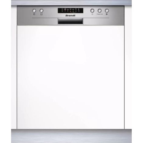 Brandt – Lave-vaisselle intégré 60 cm – 14 couverts – Classe énergétique C – 6 programmes – Encastrable avec ouverture automatique de porte
