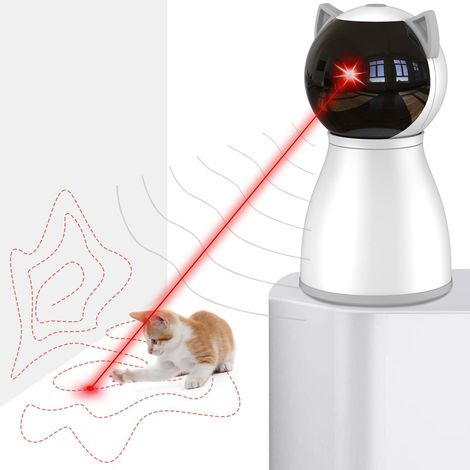 Jouet pour Chat,Trajectoire Réellement Aléatoire Jouet pour Chat Laser Automatique Activé par Le Mouvement Et Rechargeable, Jouet Interactif pour Destiné à Une Utilisation en Intérieur (1/5)