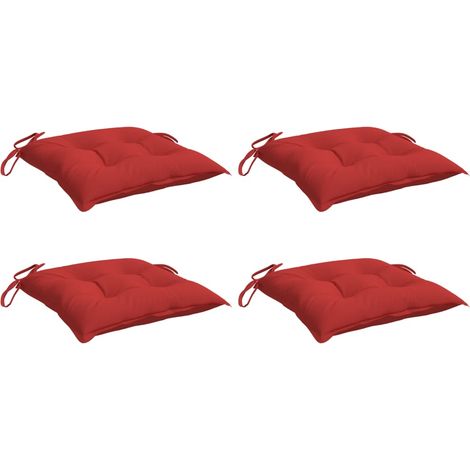 vidaXL Cuscini per Pallet 4 pz Rossi 50x50x7 cm Tessuto Oxford