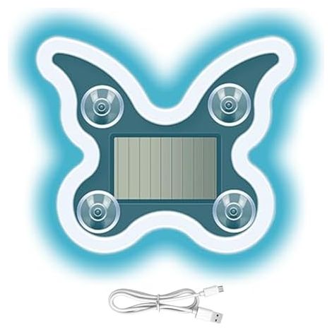 Lampe de fenêtre de voiture - Rechargeable à énergie solaire, forme néon - 6 modes d'éclairage triangulaire Idéale pour chambre, véhicule, fête, camion (1/5)