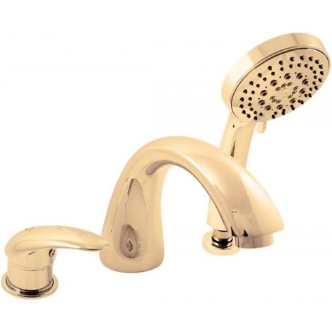 Mitigeur baignoire DUNAJ 3 trous en laiton doré (1/4)