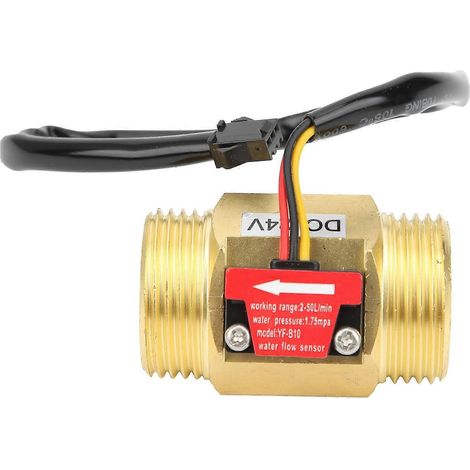 YFB10 Hall-Durchflussmesserschalter G1in Wasserdurchflusssensor Turbinenzähler DC24V 250L/MIN