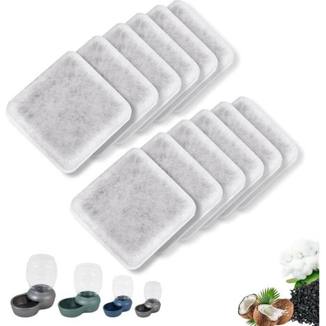 Lot de 12 filtres de rechange pour fontaine à eau animaux, chien et chat Petmate Replendish Mason Gravity Waterers, compatibles (1/5)