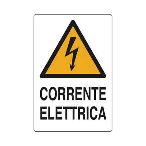 Cartello Corrente Elettrica 20 x 30 cm 10 Pezzi (1/2)