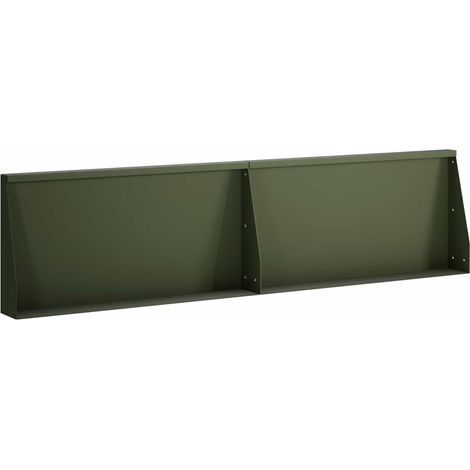 vidaXL Muro de Contención 2 uds. 80 x 12 x 30 cm Acero Verde oliva (1/5)