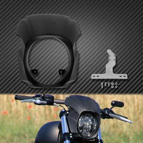 Carénage de phare avant de moto, pare-brise en ABS noir brillant/noir mat, pour Harley Softail Breakout FXBRS FXBR 2018-2022