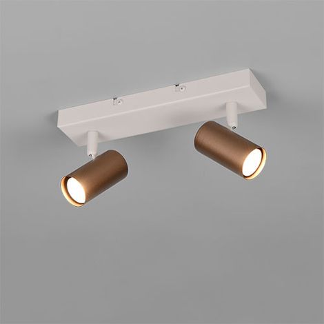 Plafonnier spot orientable 2xGU10 5W TARYN RL beige pour intérieur moderne (1/3)