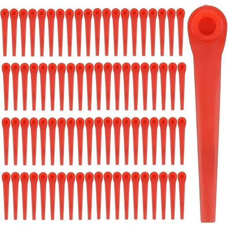 Lot de 100 lames de rechange en plastique pour coupe-bordures Flymo SimpliTrim FLY083 et Gardena 9823, 9825, 9820 et 9821 (1/4)