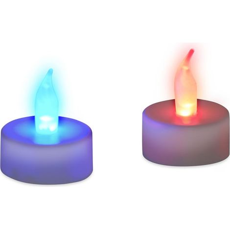Bougie LED Flamme changement couleurs Lot de 48 Bougie de Table électrique déco fête Piles, coloré