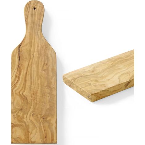 Servierbrett aus Olivenholz mit Griff 350 x 120 x 18 mm - Hendi 505243 (1/3)