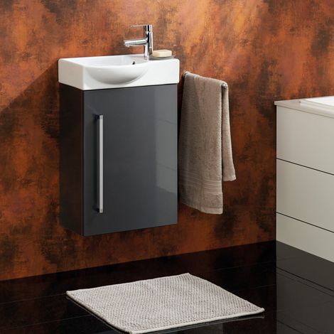 Lanzet K3 Gäste WC Set 45cm Anthrazit, rechts"-"06367145 (1/4)