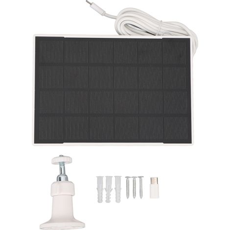 Ortviai Panneau Solaire 3 W Monocristallin Étanche avec Batterie 4000 mAh, USB Micro et USB-C (1/5)